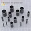 Đấm lỗ tròn 15 kích cỡ (1-15mm), Bộ dụng cụ cắt lỗ rỗng có hộp đựng, đục lỗ bằng da, Máy cắt khuôn thủ công bằng da ELWW