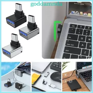 GODD Loại C Nam Sang USB 3 0 Bộ Chuyển Đổi Nữ OTG Loại C Sang USB 3 0 90 Độ Góc Phải Cho Đầu Nối Dài USB C