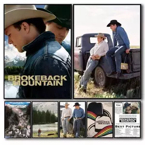 Brokeback Mountain Poster Không Khung Tranh Canvas Tường Bắc Âu Phòng Khách Trang Trí Nhà
