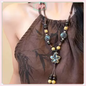 JRP Nhiều Màu Sắc Gốm Nelace Boho Phong Cách Handmade Có Thể Điều Chỉnh Nelace Đơn Giản Dệt Dây Gốm Nelace JRP