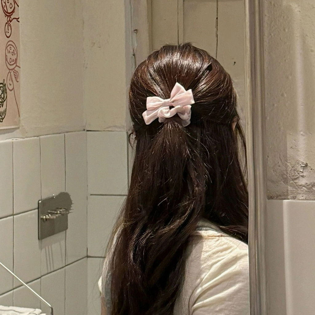 Dây buộc tóc nơ Organza dành cho nữ Dây buộc tóc nơ