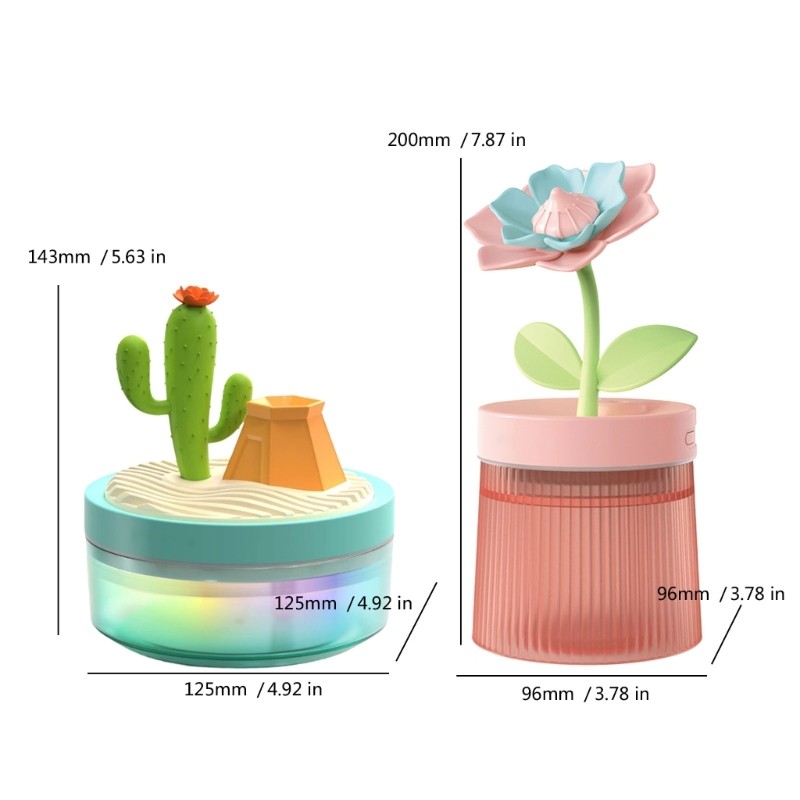 SHI Máy tạo độ ẩm thanh lịch Thiết kế phong cảnh tự nhiên Bình có thể tháo rời để bảo trì dễ dàng