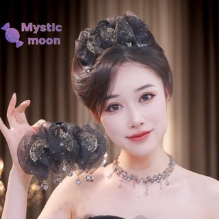 [Huyền bí] Búp bê lưới ngọt ngào Vuốt tóc cho nữ Tính khí Shining Zircon Đuôi ngựa Kẹp mũ công chúa Phụ kiện tóc Quà tặng [Mới]