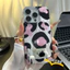 Ibumpers Thời Trang Màu Hồng Đen Da Báo Có Chân Đế Cho iPhone 16 15 14 13 12 11 ProMax X XS XR XsMax Vỏ TPU Mềm Chống Sốc
