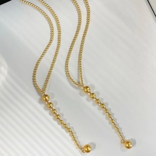 [ DAISYN ] N1025 vòng cổ ngọc trai màu vàng kiểu dáng dài sang trọng, dây chuyền ngọc trai nhân tạo , chuỗi hạt ngọc