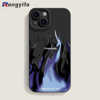 Ốp Điện Thoại Họa Tiết Ngọn Lửa Xanh Cho Samsung Galaxy A16 A06 M35 M55 F15 M15 A55 A35 A25 A15 M34 M54 M14 A01 A05 A05s A24 5G Ốp Lưng Thoáng Mát Hoạt Hình Thời Trang Vỏ Mềm Chống Rơi Dễ Thương
