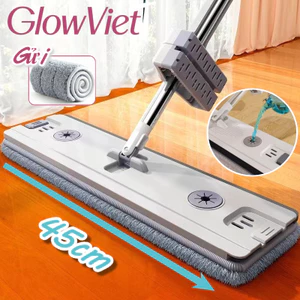 Cây Lau Nhà Tự Vắt Thông Minh 45cm - Xoay 360° Linh Hoạt, Bàn Lau Lớn, Lau Sạch Mọi Góc Nhà Hiệu Quả