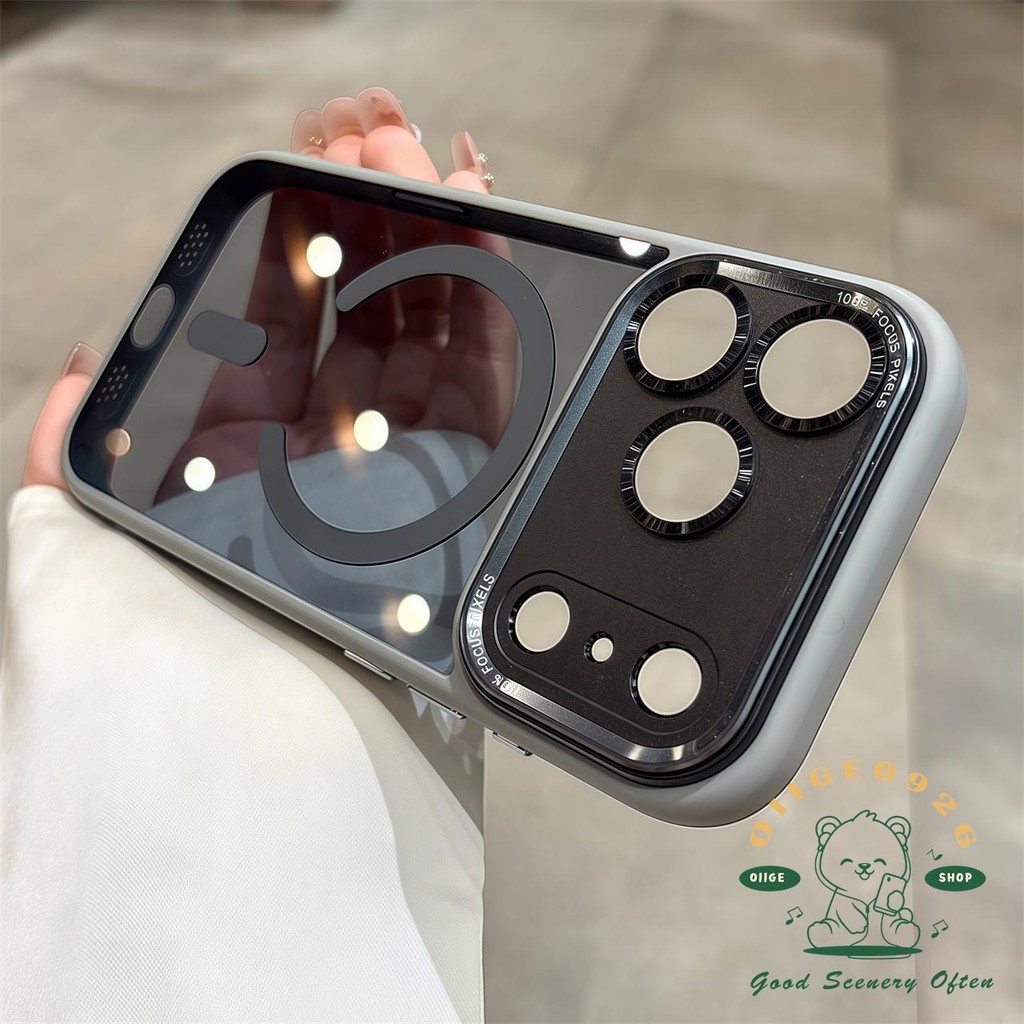 【 Ốp lưng iPhone17 】 Vỏ điện thoại từ tính acrylic lỏng iphone17 Pro Max 16 15 14 cho vỏ iPhone Vỏ mềm silicon TPU chống sốc