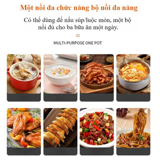 Nồi Inox 304 cao cấp nắp kính, 3 Lớp Đáy Dày，dùng được nhiều loại bếp，18/20/24cm