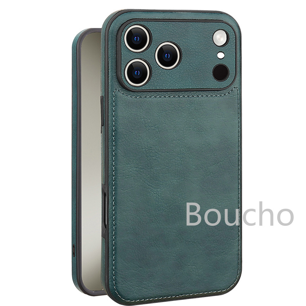 Ốp Lưng Cho iPhone Air 17 Pro Max Ốp Điện Thoại Chống Sốc Cho iPhone 14 15 16 Plus Pro Max 16E 16Promax 17Pro Luxury Slim Fit Premium Leather Back Cover