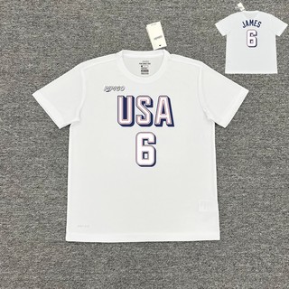 Bộ đồ tập bóng rổ American Dream Team USA với áo thun ngắn tay thoáng khí, phù hợp cho Curry, James và Edwards