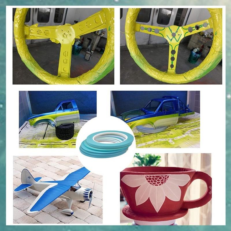 [uhktyltui.vn] Băng keo 6 cuộn Fine Line cao cấp Viny Fineline Masking Tape Painters Tape Blue (1 / 8 Inch 6 cái)