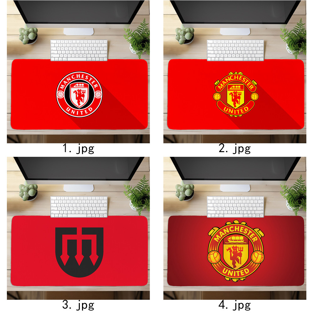 Tấm lót chuột Logo Manchester United FC In nghệ thuật Bàn phím máy tính Bàn phím (60x30cm / 80x40cm)
