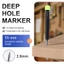 Bút chì đánh dấu lỗ sâu GETVOW, Bút chì chế biến gỗ đầu dài 54mm 2,8mm, đa chức năng có nắp bút Đánh dấu lỗ sâu Bút chì khai thác xây dựng chế biến gỗ
