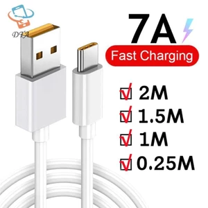 Cáp sạc siêu nhanh USB Type C 7A Dây dữ liệu sạc Huawei 100W Cáp sạc nhanh cho cáp dữ liệu OPPO Huawei Vivo Honor VN