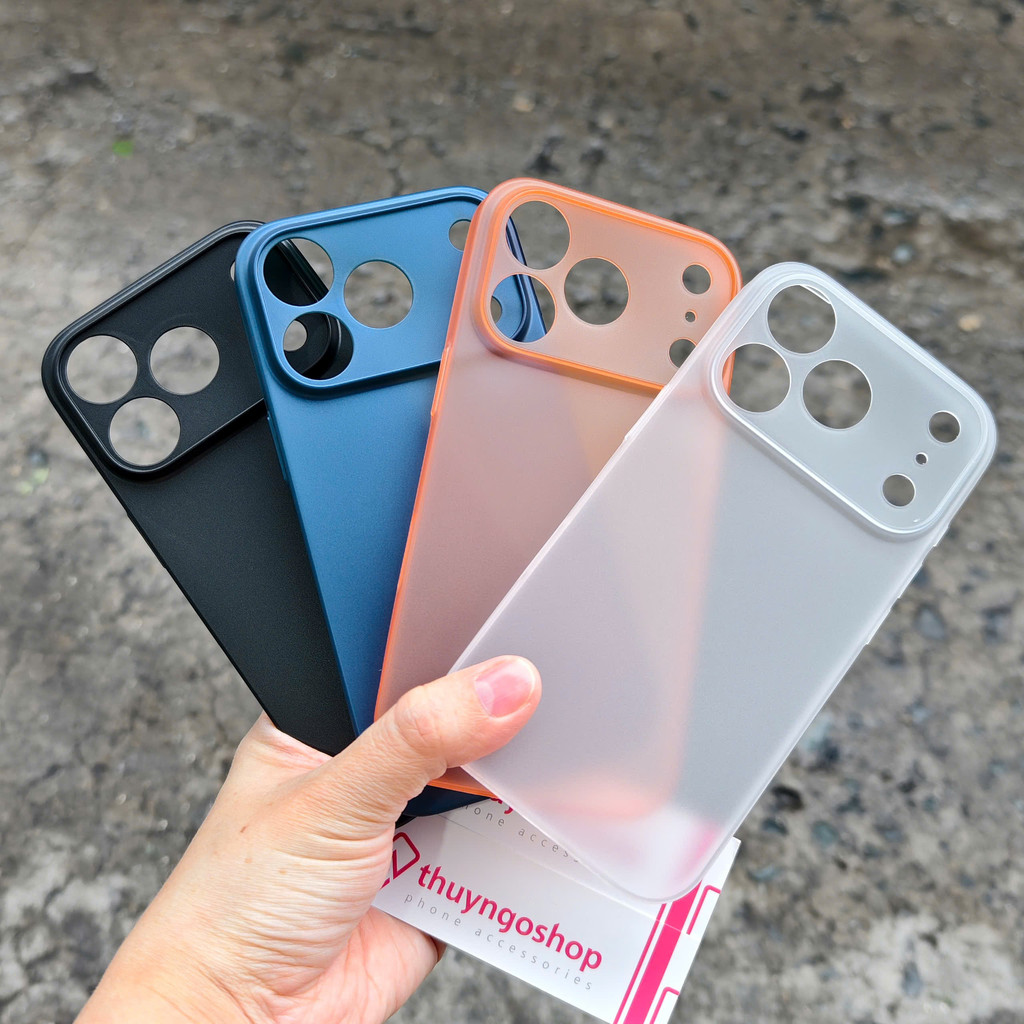 Ốp lưng nhám siêu mỏng full camera iPhone 17 Pro Max - iPhone 17 Pro