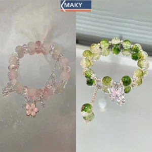 Onetimingcool Ánh Sáng Ngọt Ngào sel Vòng Tay Nữ Thời Trang Bé Gái Giả Tưởng Đính Hạt Dây Đàn Hồi Vòng Tay Trang Sức Phụ Kiện Quà Tặng VN