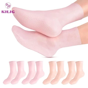 1 Cặp Vớ Silicone Gel Dưỡng Ẩm Bảo Vệ Gót Chân Chống Nứt Nẻ