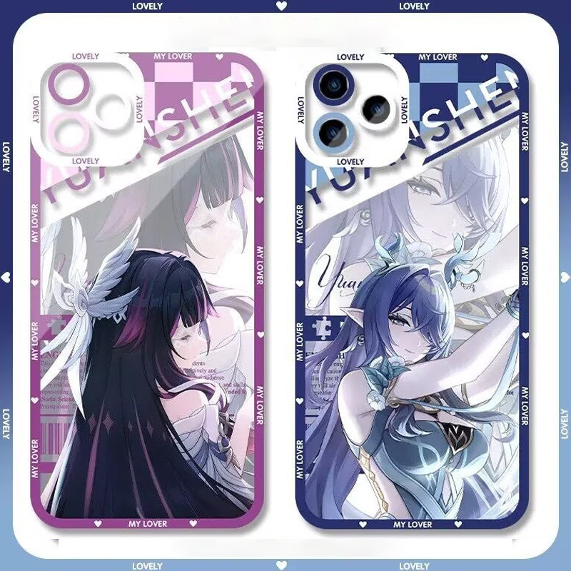 Genshin Impact Sandrone Columbina Flins Alice Varka Ốp Điện Thoại Cho IPhone 11 Pro Max 7 8 6 6S Plus XR X XS MAX Vỏ Mềm Trong Suốt TPU Chống Sốc Hoạt Hình Silicon Trong Suốt