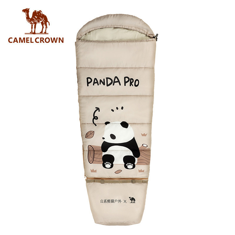 Túi ngủ giữ nhiệt Cotton ngoài trời CAMEL CROWN dành cho trẻ em, thích hợp để cắm trại qua đêm, chống nước và chống gió