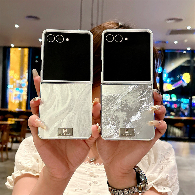 Slim Gradient Màu Kẹo Mềm Vòng Khóa Ốp lưng Samsung Galaxy Z Flip 7 Z Flip 6 Z Flip 5 Z Flip 4 Z Flip 3 Ốp Lưng Cứng Chống Sốc