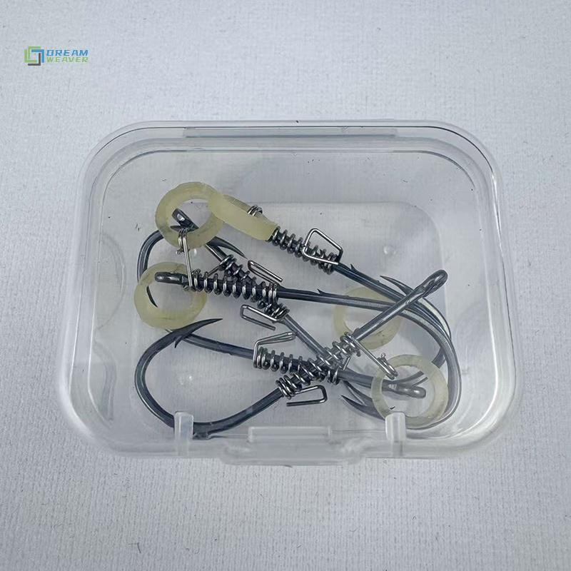 [Dream] 5 Móc Câu Cá Trực Tiếp Grouper Lưỡi Câu Thép Gai Có Lò Xo Cố Định Bass Biển Thép Carbon Lưỡi Câu Sắc Nét 2 / 0#3/0#4/ 0 # Size mới