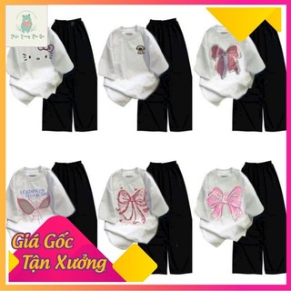 XẢ HÀNG TỔNG HỢP CÁC SÉT BỘ QUẦN ỐNG RỘNG CẠP CHUN HACK DÁNG + MIX ÁO PHÔNG FORM RỘNG TAY LỠ-