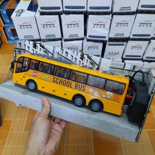 Xe Ô Tô School Bus Điều Khiển Từ Xa 27MHz – Mô Hình Bằng Nhựa, Có Đèn Sáng, Dùng Pin AA