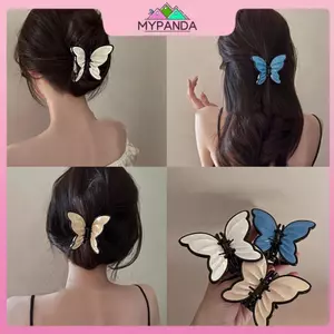MYPANDA Acrylic Bướm Kẹp Tóc Thiết Kế Ngọt Ngào Tính Khí Cá Mập Kẹp Tóc Phụ Kiện Tóc.