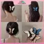 MYPANDA Acrylic Bướm Kẹp Tóc Thiết Kế Ngọt Ngào Tính Khí Cá Mập Kẹp Tóc Phụ Kiện Tóc.