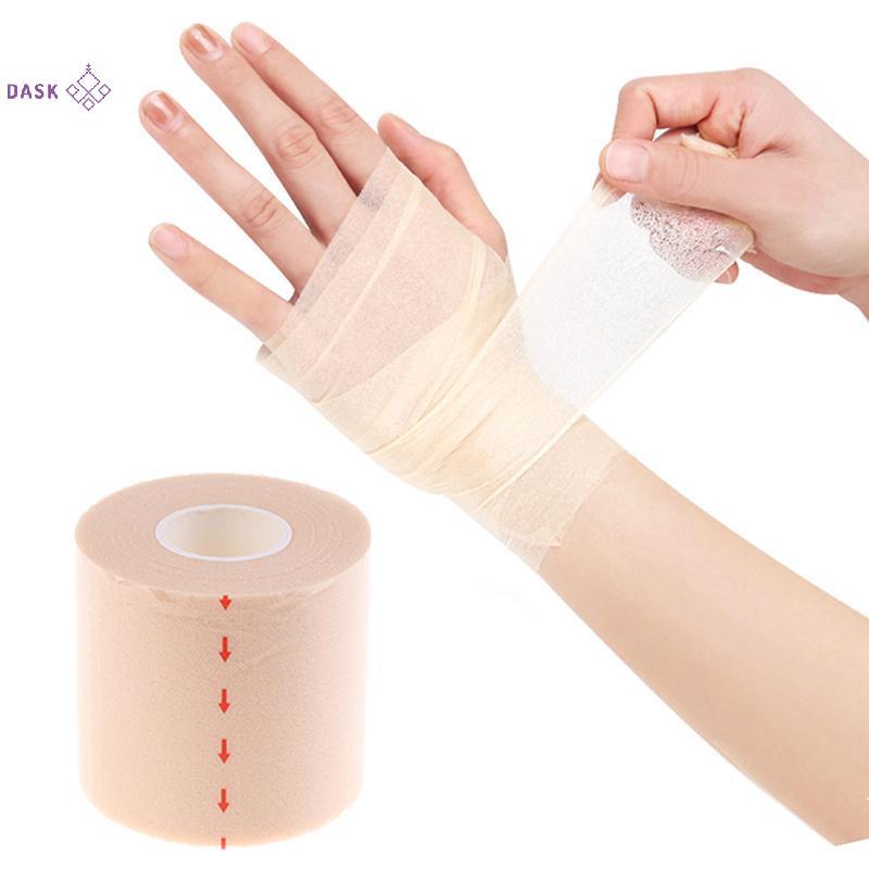 [DASK] 1 Cuộn Phim Da Cotton Bọt Băng Co Giãn Tự Dính Khuỷu Tay Mặt nạ Da Đầu Gối Phim Bọt Underwrap Thể Thao Pre-Wrap Cho Băng Thể Thao