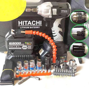 Máy siết bulong , máy khoan pin động cơ không chổi than khoan tường, bắn vít, siết ốc + Tặng Full phụ kiện QD01