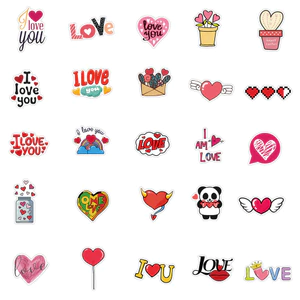 100 Tờ Hoạt Hình Dễ Thương Tình Yêu Ngày Lễ Tình Nhân Tiếng Anh Graffiti Dán ins Vỏ Điện Thoại iPad Trang Trí Chống Thấm Nước Dán 26.6.12