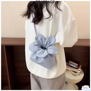 Túi Xô Hoa BRARAA, Túi Đeo Ngang Dây Rút Dung Tích Lớn Di Động, Túi Nhẹ Ngọt Ngào Túi Hoa Nhỏ Thường Ngày