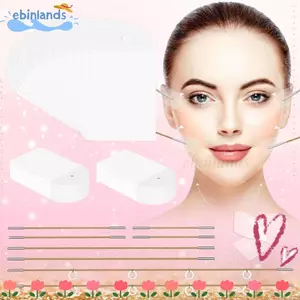 Nhãn dán nâng cơ mặt vô hình EBINLANDS, Nhãn dán nâng băng mặt chống nhăn, Tira với 8 dây có thể điều chỉnh Làm đẹp trong suốt Miếng dán mặt mỏng dành cho nữ