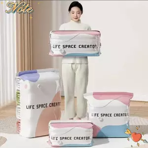 NOTE1 Túi Bảo Quản Chân Không, Bấm & Niêm Phong Tiết Kiệm Không Gian Túi Hút Chân Không, Nén Khối Lập Phương Hút Lưu Trữ Có Thể Tái Sử Dụng Túi Nén Tủ Quần Áo Sắp Xếp