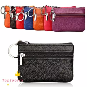 TOPTOOLCX Đựng Thẻ Đồng Xu, Da PU Mini Dây Kéo Ví Đựng Tiền Xu, Thanh Lịch Sang Trọng Thay Đổi Ví Túi Nữ Nam