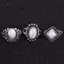 AqToCna 8 Cái / bộ Nhẫn Bạc Trắng Lửa Opal Nhẫn Cưới Đính Hôn Nhẫn Nữ Trang Sức AqToCna