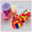 JRP 100 Chiếc Màu Lưới Sóng Co Giãn Tóc Bé Gái Scrunchie Dây Cao Su Dễ Thương Trẻ Em Phụ Kiện Tóc JRP