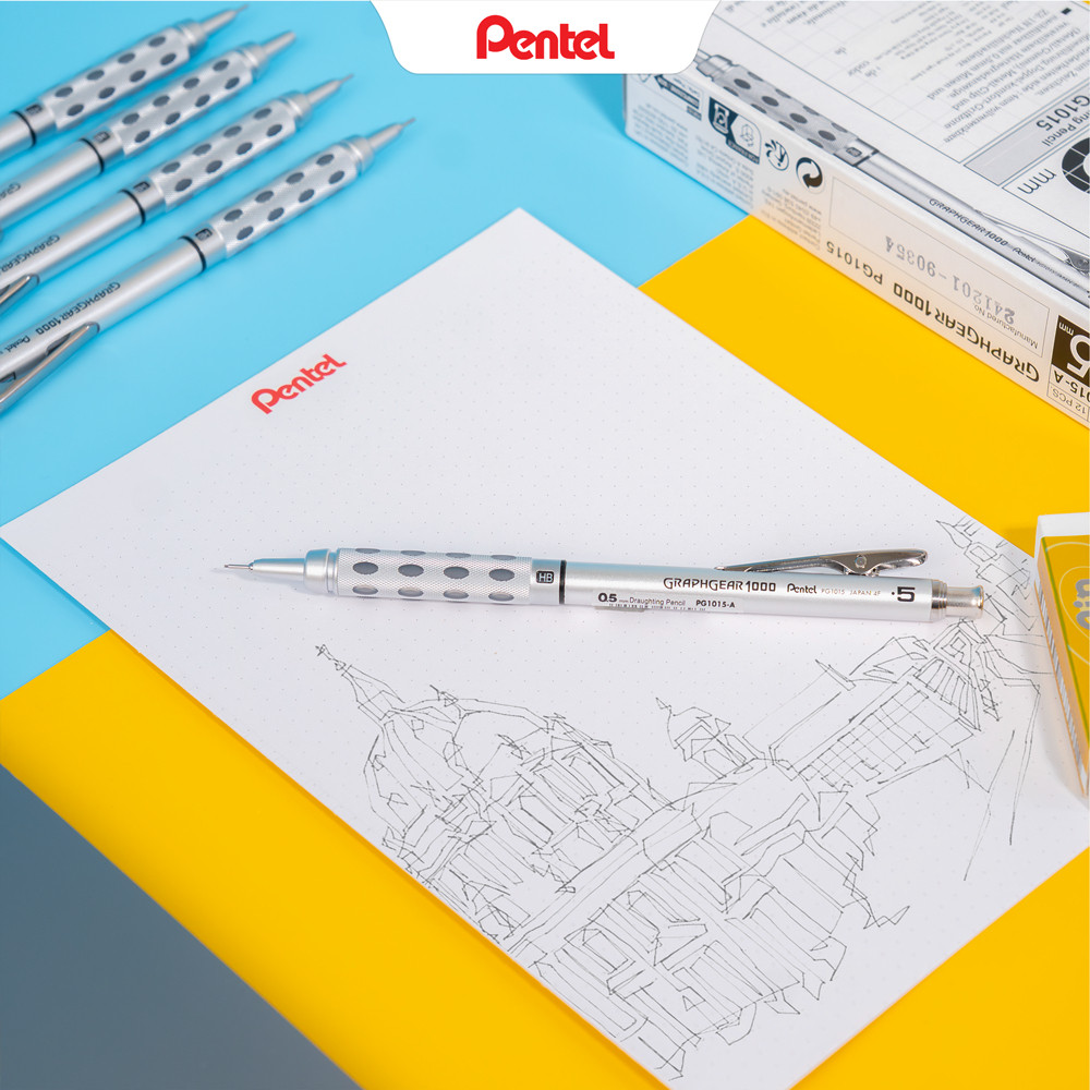 Bút chì cơ khí Pentel Graphgear 1000 bút chì kim kỹ thuật kim loại cao cấp