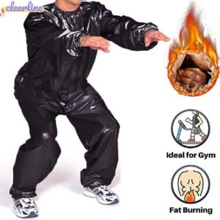 Bộ đồ xông hơi CLEARLINE, Bộ đồ tập thể dục hạng nặng, Áo hoodie giảm cân chống rách S-4XL Bộ đồ xông hơi tập thể dục phòng tập thể dục