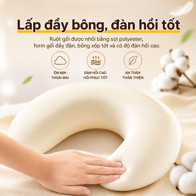 Gối Cổ Chữ U Kê Cổ Chống Đau Mỏi Vai Gáy,Thiết kế hình thú dễ thương,Phù Hợp Sử Dụng Tại Nhà Và Khi Đi Du Lịch