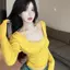 Bộ hai mảnh dây đeo lớp màu vàng Dopamine dành cho nữ mùa hè Pure Desire Hot Girl Gợi cảm một vai Dây ống Top