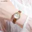 Đồng hồ thạch anh nữ Vỏ kim cương giả Vỏ vàng Dây da PU hoàn hảo để mặc hàng ngày Hẹn hò Quà tặng đẹp