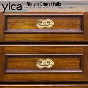 YICA Vintage Ngăn Kéo Kéo, Bền Dễ Dàng Lắp Đặt Tay Cầm Ngăn Kéo Cổ, Tay Cầm Tủ Bằng Đồng Cổ Nhà Bếp