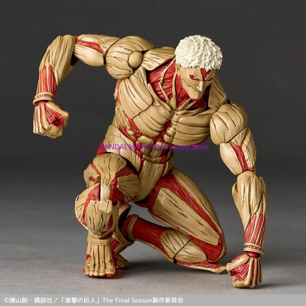 Kaiyodo Attack on Titan Amazing Yamaguchi Revoltech NR069 The Armored Titan Reiner Braun Anime Nhân Vật Hành Động Mô Hình