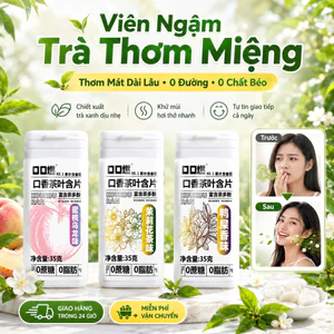 ⚡Ship Nhanh⚡Thơm miệng lâu viên ngậm trà | Chiết xuất trà xanh kẹo ngậm êm | Lưu hương lâu viên ngậm thơm miệng