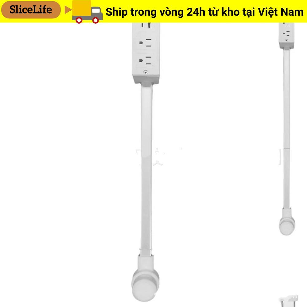 Bộ mở rộng ổ cắm điện SLICELLIFE, có thể điều chỉnh độ dài xoay 180° Bộ mở rộng ổ cắm điện, Dải nguồn cắm phẳng không đục lỗ cho NightStand