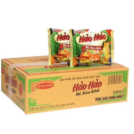 Mì Xào Hảo Hảo Acecook 75g Thùng 30 Gói - Chính Hãng, Date Mới