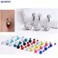 Bluelover 1 Bóng Pha Lê Bụng Nút Nhẫn Thép Không Gỉ Zircon Rốn Xuyên Bụng Xuyên Dễ Thương Rốn Thanh Mới